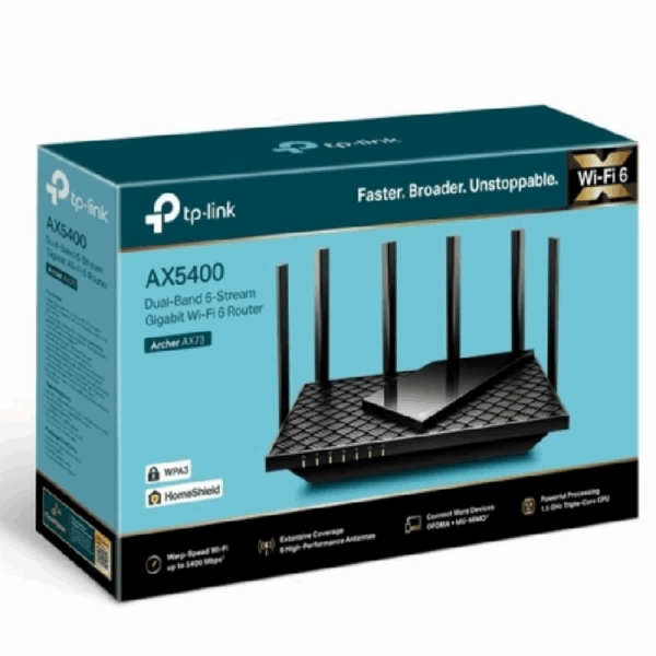 TPLINK ARCHER AX73 DUAL BAND GIGABIT WIFI AX5400