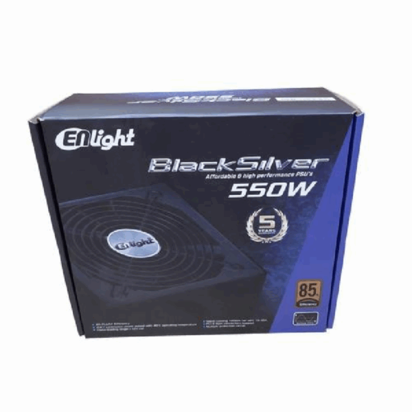 ENLIGHT BLACK SILVER PSU 550 WATT 80+