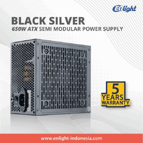 ENLIGHT BLACK SILVER PSU 650 WATT 80+ BRONZE
