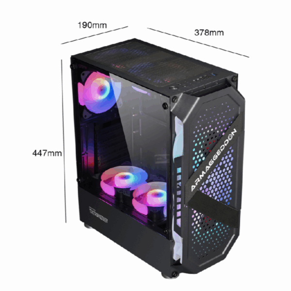 ARMAGEDDON TRITRON PRO 200 BLACK 4 FAN CASE