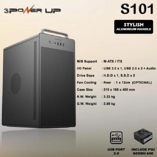 POWER UP S101 BLACK CASE